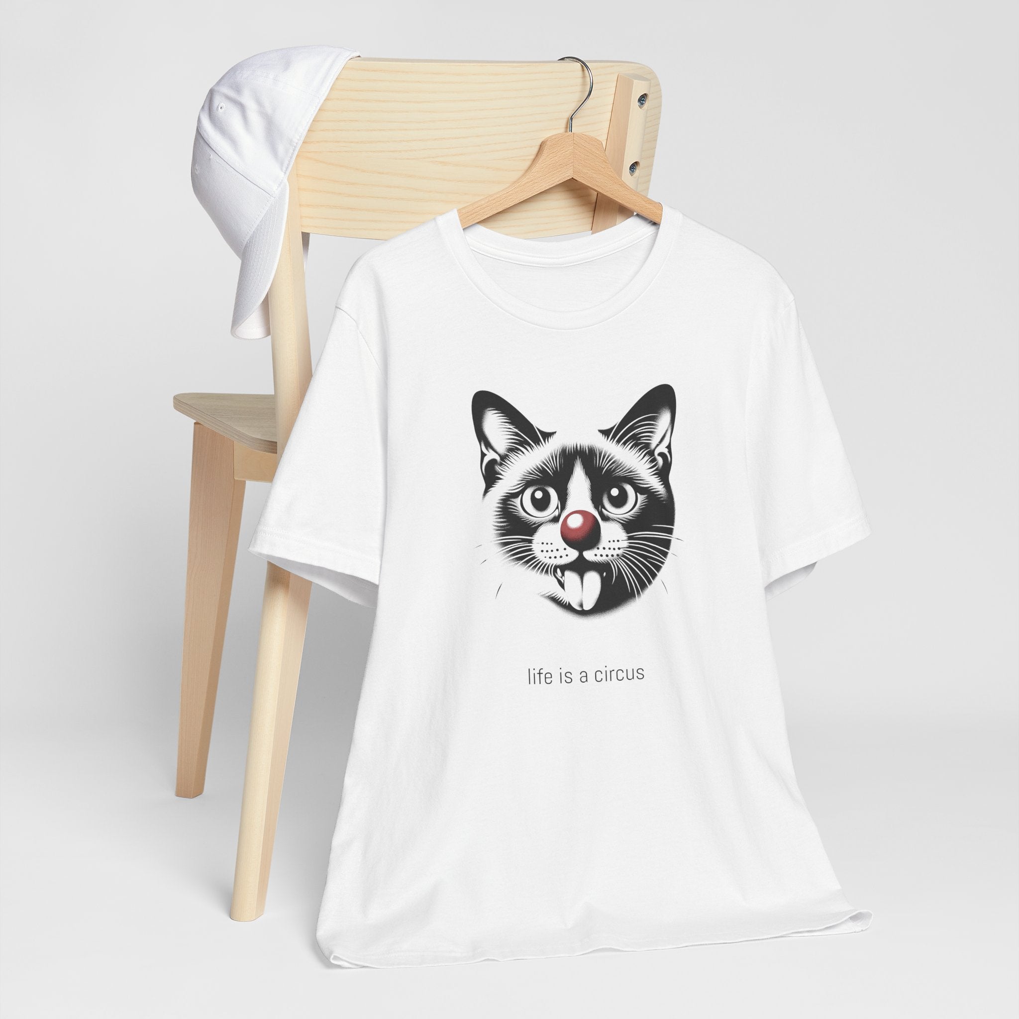 RUE the Burmese cat — Life is a Circus Garment-Dyed Tee