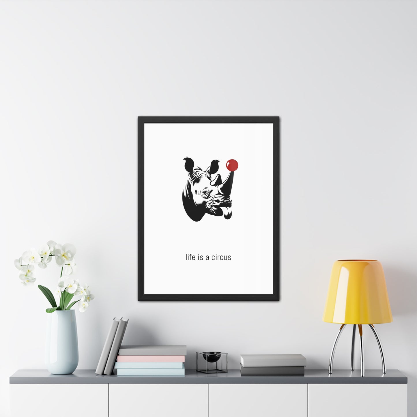 Bruno — Built like a wall, soft as a marshmallow. Cries at sunsets. — 'Life Is a Circus' Art Print
