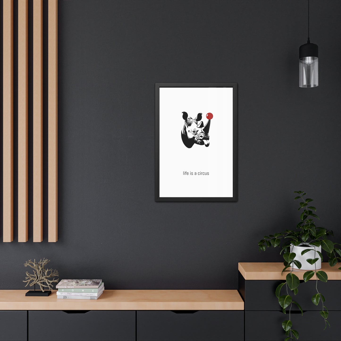 Bruno — Built like a wall, soft as a marshmallow. Cries at sunsets. — 'Life Is a Circus' Art Print