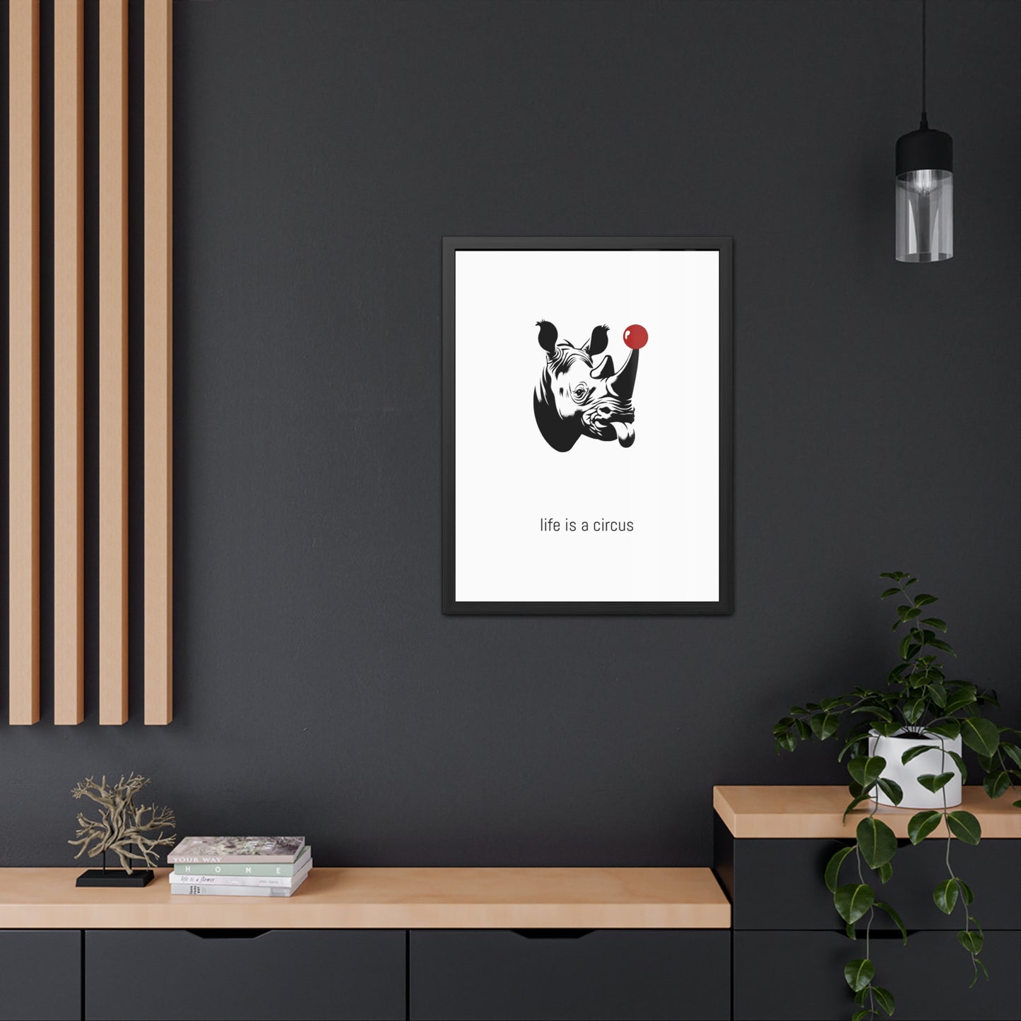 Bruno — Built like a wall, soft as a marshmallow. Cries at sunsets. — 'Life Is a Circus' Art Print