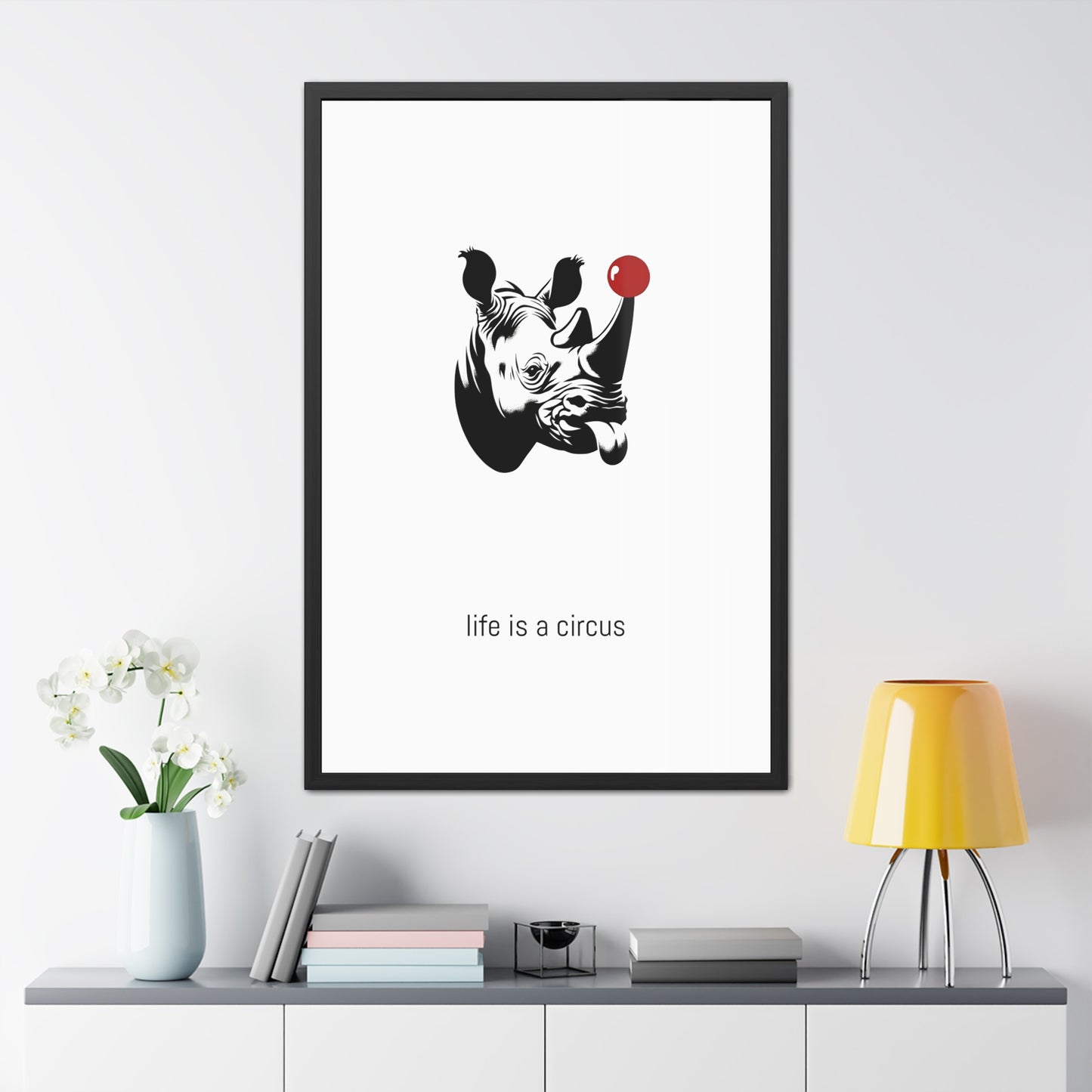Bruno — Built like a wall, soft as a marshmallow. Cries at sunsets. — 'Life Is a Circus' Art Print