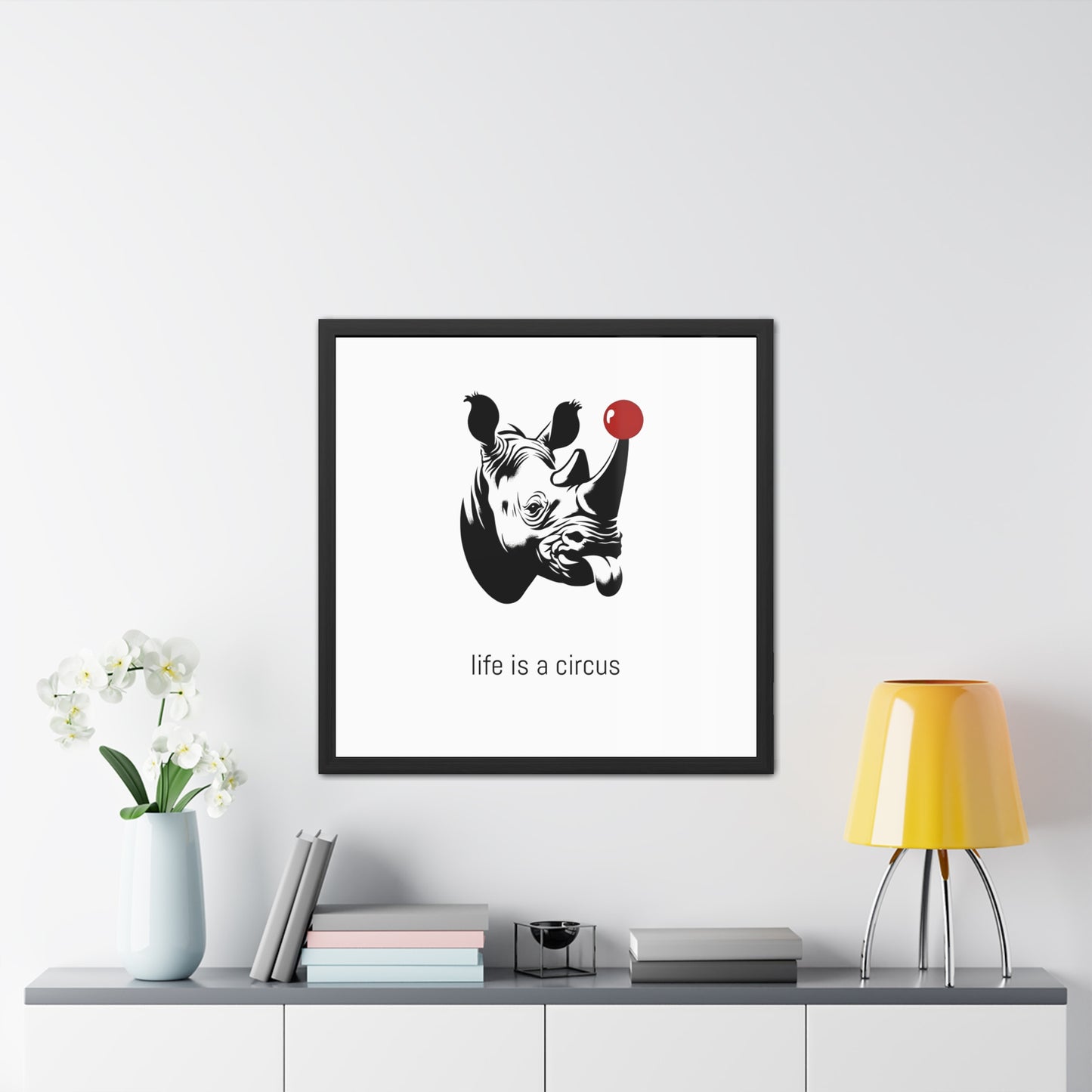 Bruno — Built like a wall, soft as a marshmallow. Cries at sunsets. — 'Life Is a Circus' Art Print