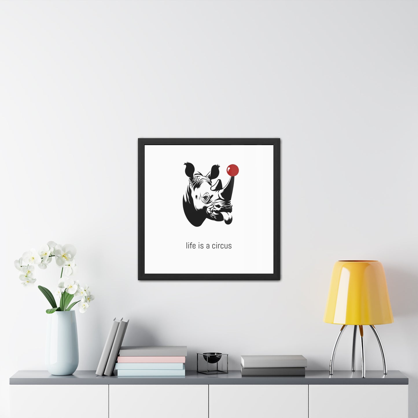 Bruno — Built like a wall, soft as a marshmallow. Cries at sunsets. — 'Life Is a Circus' Art Print