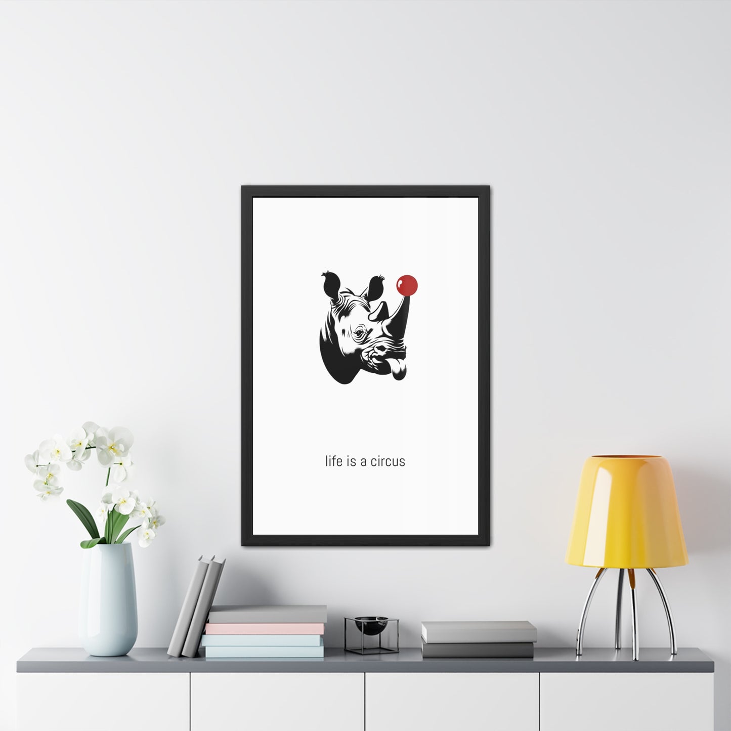 Bruno — Built like a wall, soft as a marshmallow. Cries at sunsets. — 'Life Is a Circus' Art Print