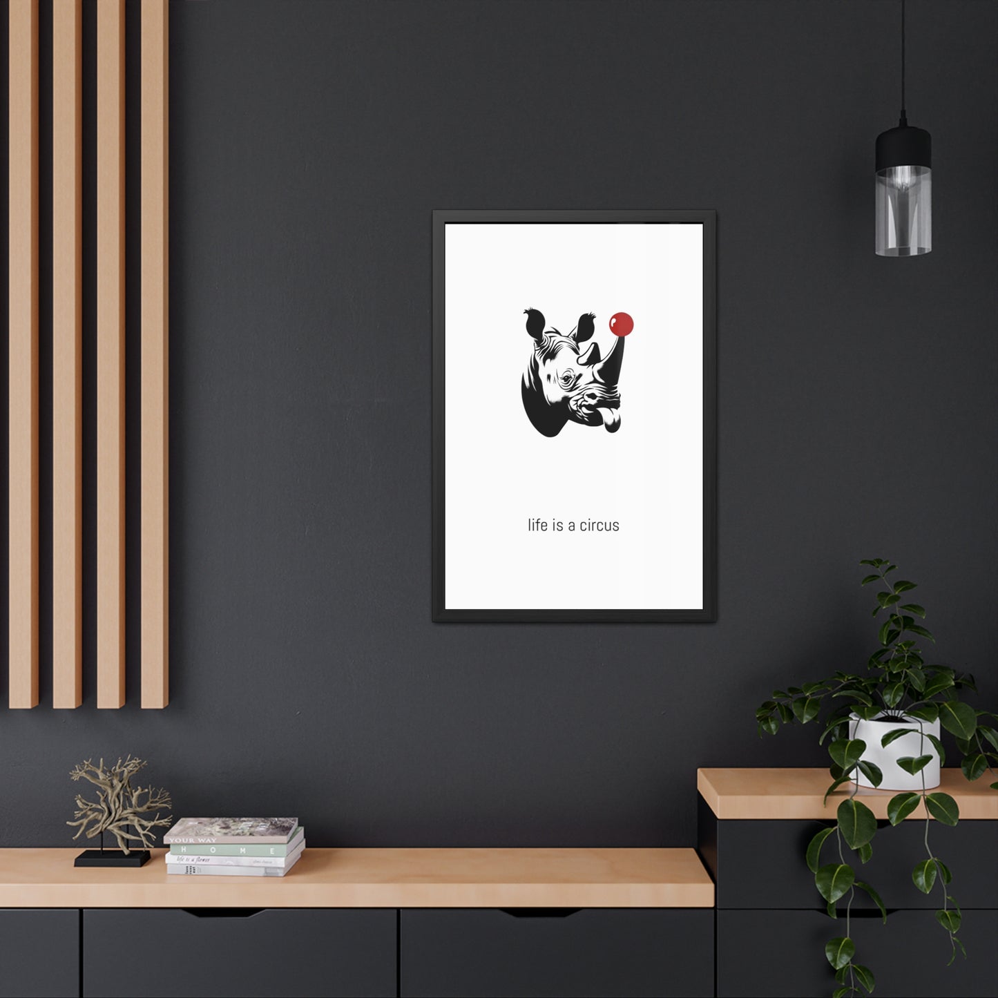 Bruno — Built like a wall, soft as a marshmallow. Cries at sunsets. — 'Life Is a Circus' Art Print