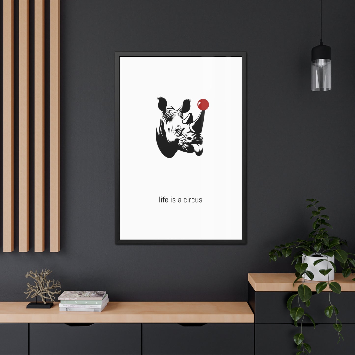 Bruno — Built like a wall, soft as a marshmallow. Cries at sunsets. — 'Life Is a Circus' Art Print