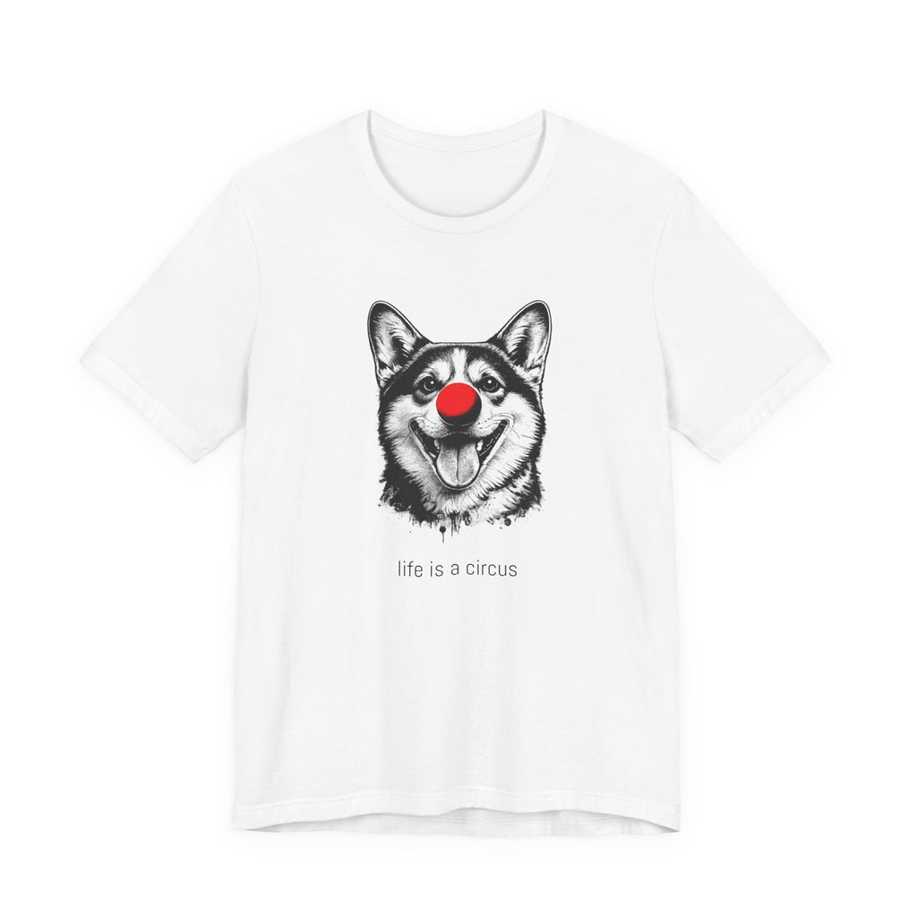 REGGIE the Corgi — Life is a Circus Garment-Dyed Tee