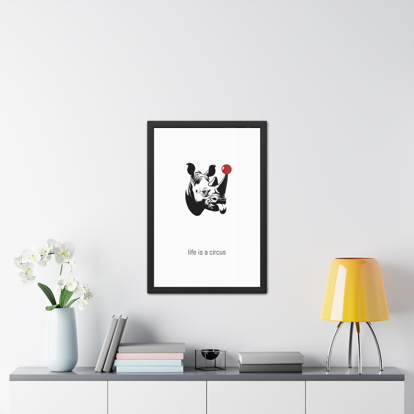 Bruno — Built like a wall, soft as a marshmallow. Cries at sunsets. — 'Life Is a Circus' Art Print
